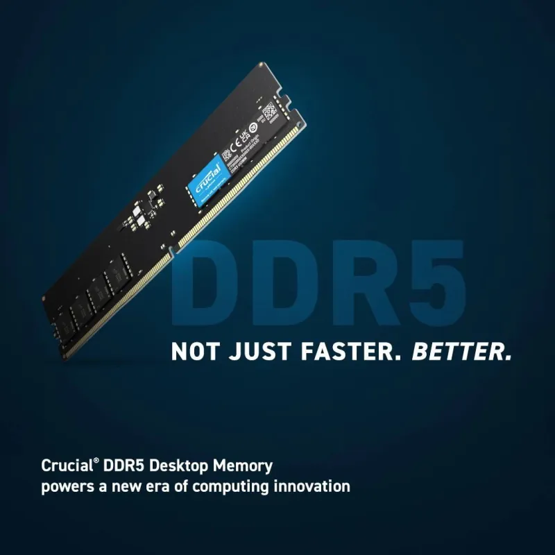 Memory dimm 64gb ddr5-5600-kit2 ct2k32g56c46u5 crucial