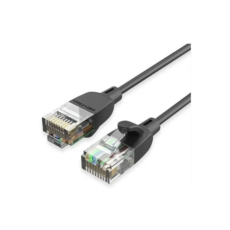 Patch cable cat.6a utp-5m black ibibj vention