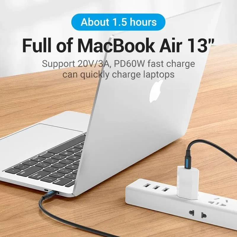 Cable usb-c to usb-c-1m black cosbf vention