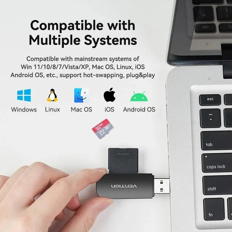 Memory reader usb3.0-sd-tf clfb0 vention