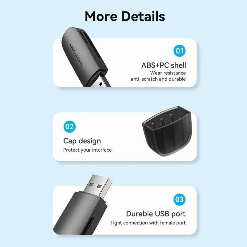 Memory reader usb3.0-sd-tf clfb0 vention