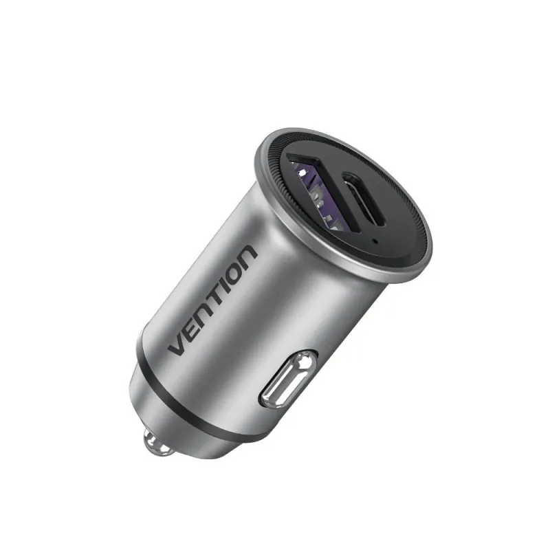 Mobile charger car usb-2p gray ffbh0 vention