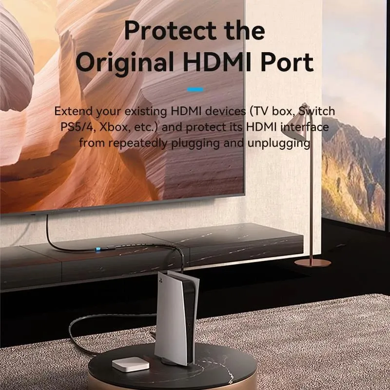 Cable hdmi male-female 4k-1m black ahcbf vention