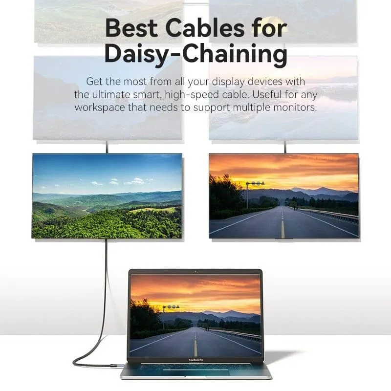 Cable usb-c braided-1m gray tavhf vention