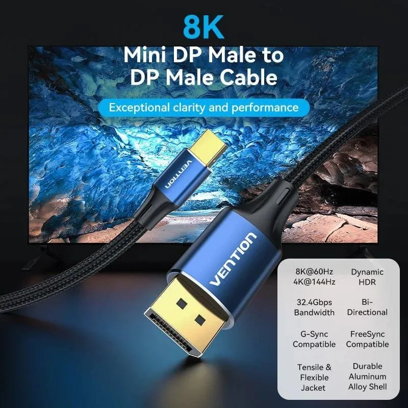 Cable mini dp to dp 2m-blue hcflh vention