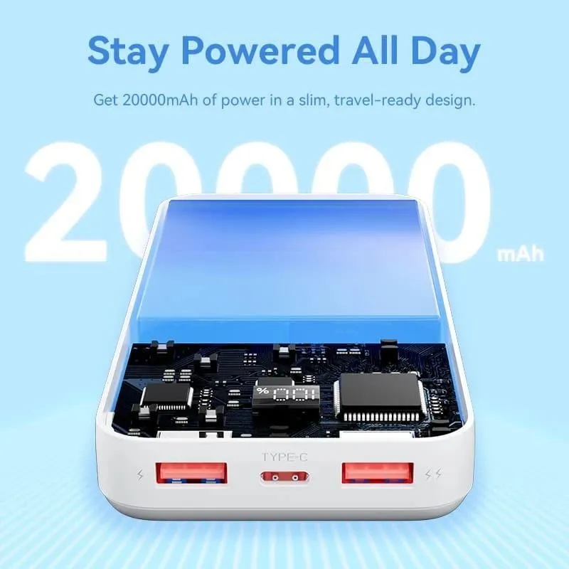 Power bank usb 20000mah 22.5w-white fhlw0 vention