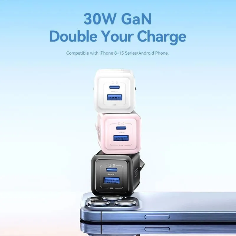 Mobile charger wall 30w usb-c-2p black feqb0-eu vention