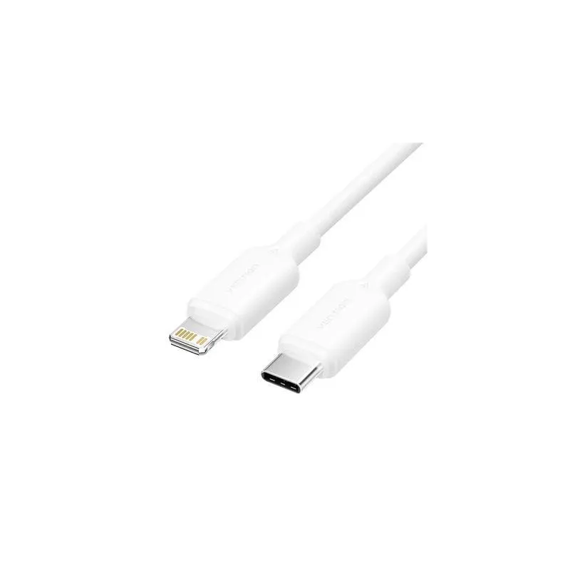 Cable usb-c to lightning-1m white lakwf vention