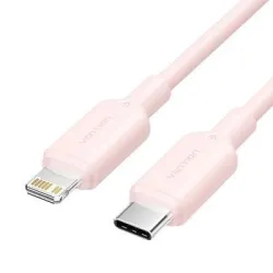 Cable usb-c to lightning-1m pink lakpf vention