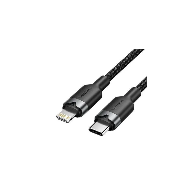 Cable usb-c to lightning-2m black lalbh vention