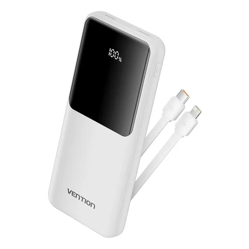 Power bank usb 10000mah 22.5w-white fhow0 vention
