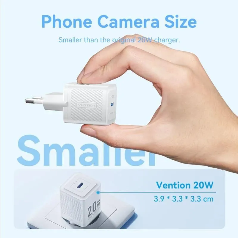 Mobile charger wall usb +cable-20w tz-fepb0-eu-01 vention