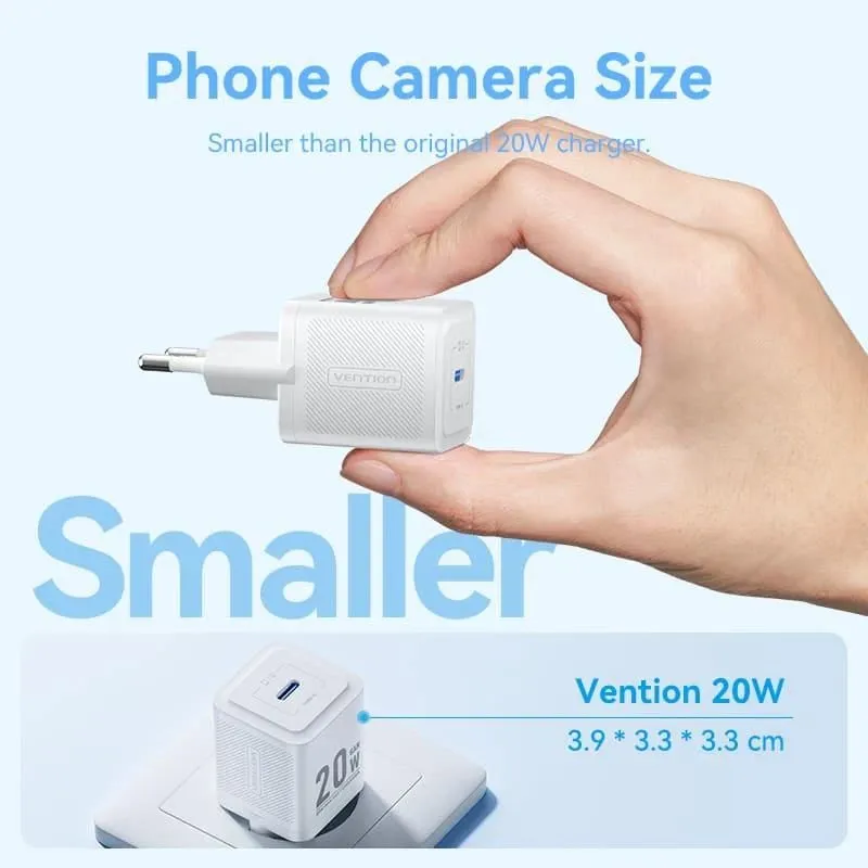 Mobile charger wall usb-c-20w tz-fepw0-eu-02 vention