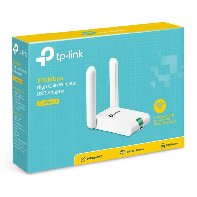 Wrl adapter 300mbps usb high-gain tl-wn822n tp-link