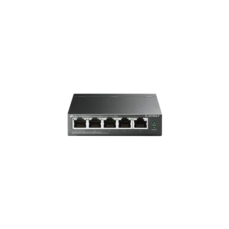 TP-LINK - Switch - TL-SG1005LP - Unmanaged - Desktop - PoE+ ports quantity 4 - Power supply type External