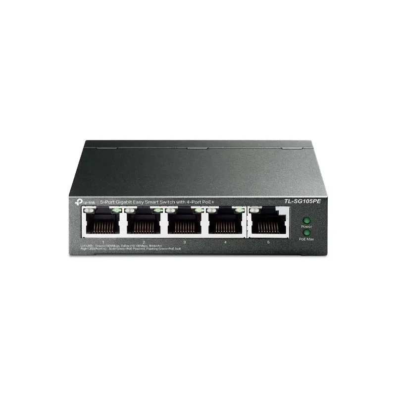 Switch-TP-LINK-Desktop-pedestal-5x10Base-T - 100Base-TX - 1000Base-T-PoE ports 4-TL-SG105PE