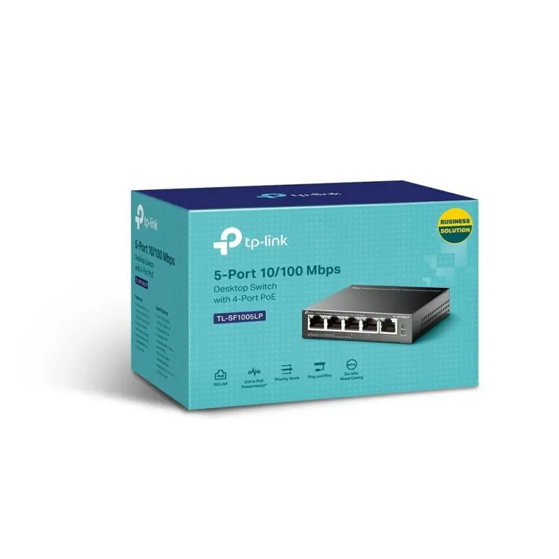 Switch-TP-LINK-5x10Base-T - 100Base-TX-PoE ports 4-TL-SF1005LP