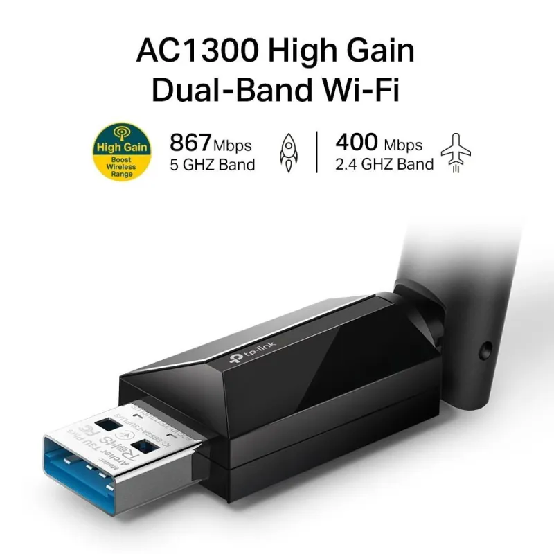 Wrl adapter 1300mbps usb-archer t3u plus tp-link
