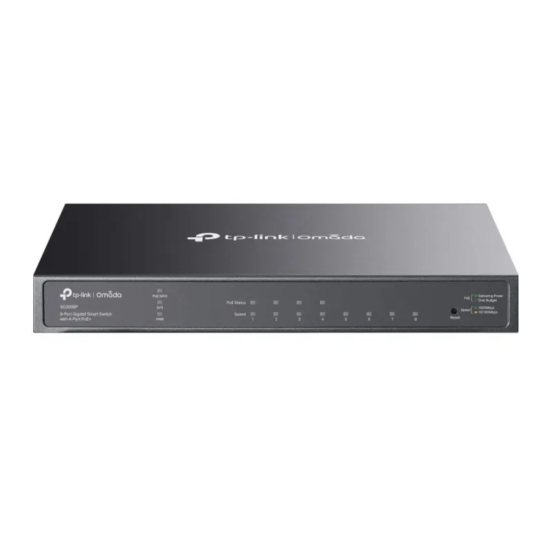 Switch-TP-LINK-Omada-TL-SG2008P-Type L2+-Desktop-pedestal-8x10Base-T - 100Base-TX - 1000Base-T-PoE+ ports 4-62 Watts-TL-SG2008P