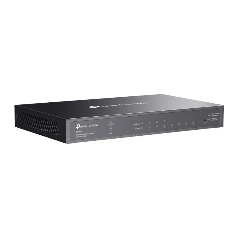 Switch-TP-LINK-Omada-TL-SG2008P-Type L2+-Desktop-pedestal-8x10Base-T - 100Base-TX - 1000Base-T-PoE+ ports 4-62 Watts-TL-SG2008P