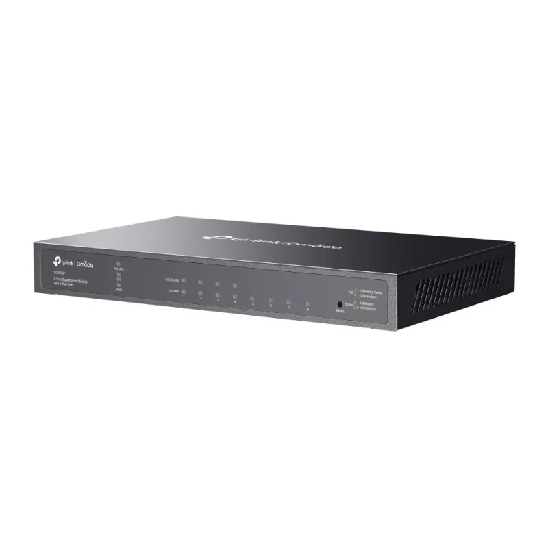 Switch-TP-LINK-Omada-TL-SG2008P-Type L2+-Desktop-pedestal-8x10Base-T - 100Base-TX - 1000Base-T-PoE+ ports 4-62 Watts-TL-SG2008P