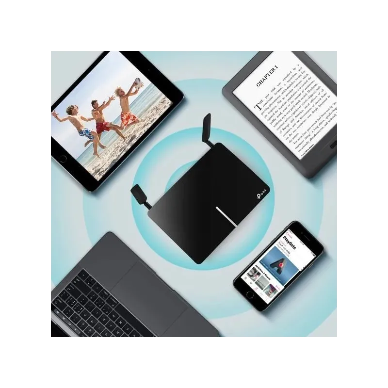 Wireless Router-TP-LINK-Wireless Router-1200 Mbps-IEEE 802.11ac-1 WAN-3x10-100-1000M-ARCHERMR600