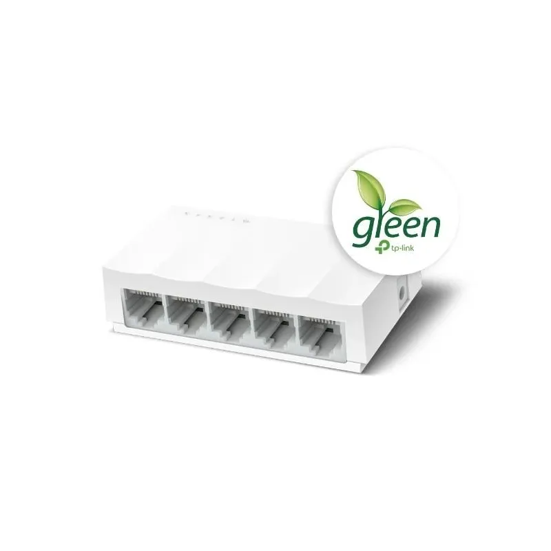 TP-LINK - 5-Port 10-100Mbps Desktop Network Switch - LS1005 - Unmanaged - Desktop - Power supply type External
