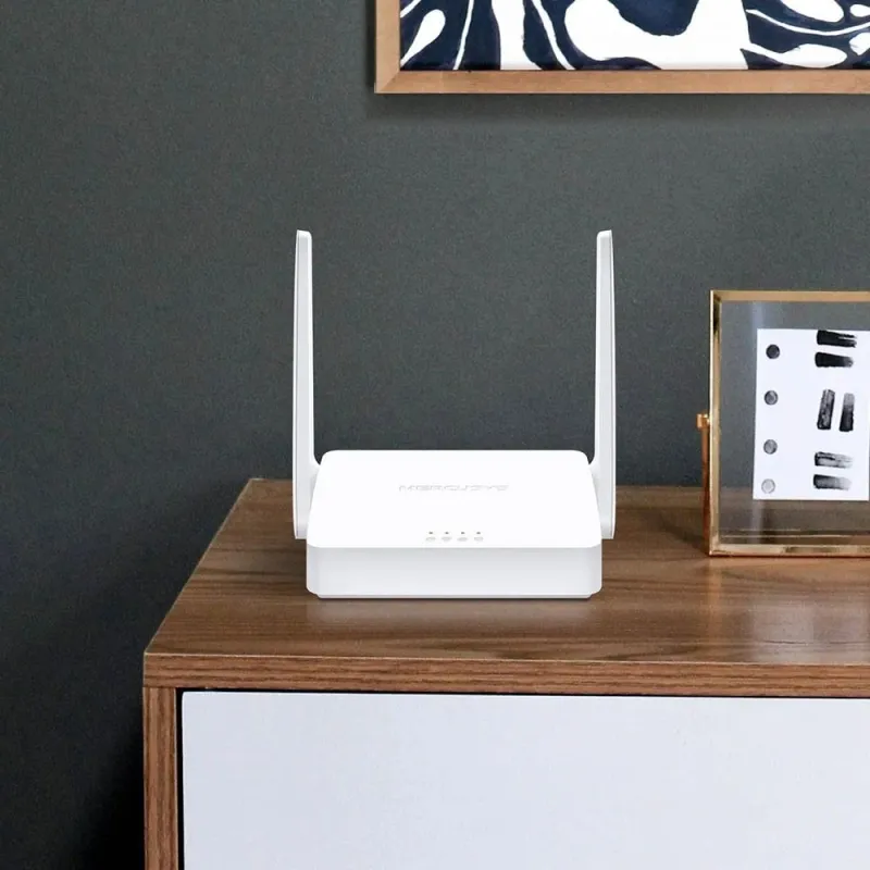 Wireless Router-MERCUSYS-Wi-Fi 4 ,802.11n,-Data speed 300 Mbit-s-Ethernet WAN Yes-WAN connection type RJ-45-Ethernet LAN