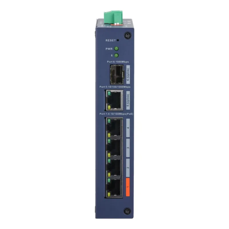 Switch-DAHUA-Switch type Managed-Switch layer L2-Form factor Desktop-4xRJ-45 ports-RJ-45 Ports Type Fast Ethernet