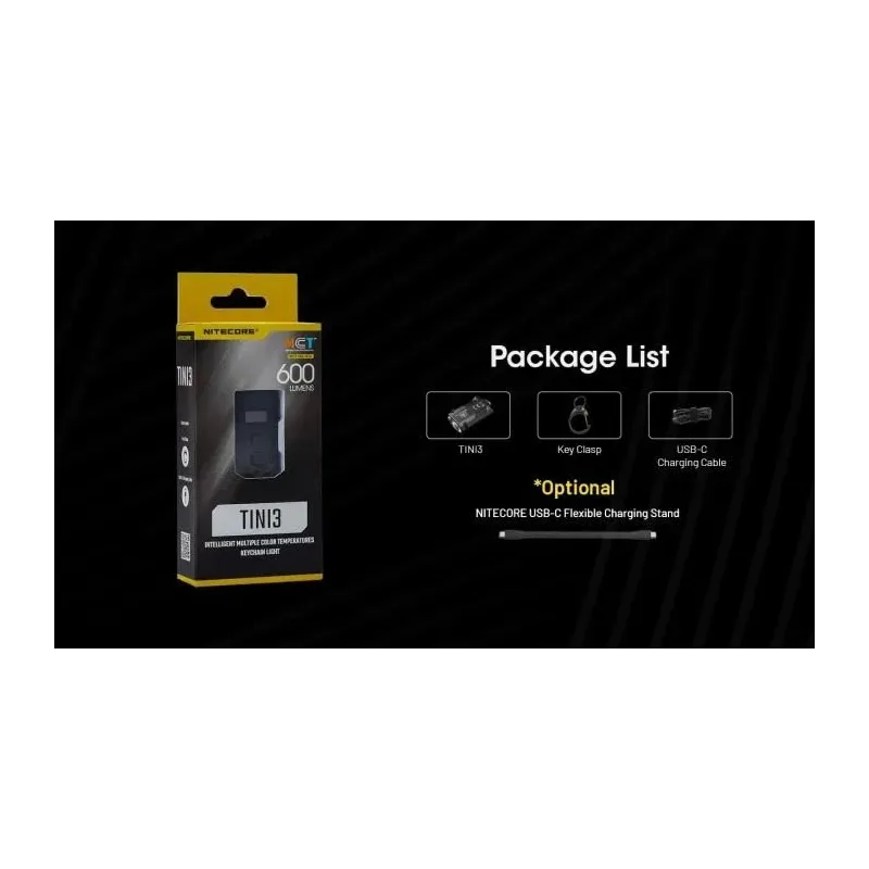 Flashlight t series 600 lumens-tini3 nitecore