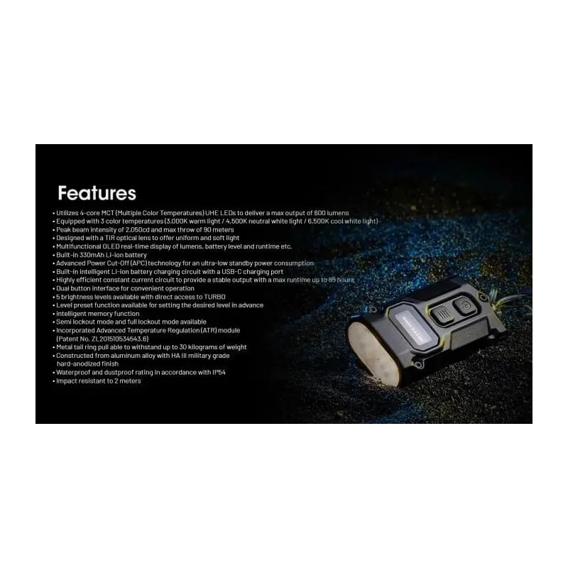 Flashlight t series 600 lumens-tini3 nitecore