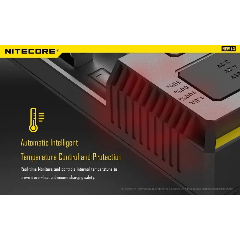 Battery charger 4-slot-intellicharger new i4 nitecore