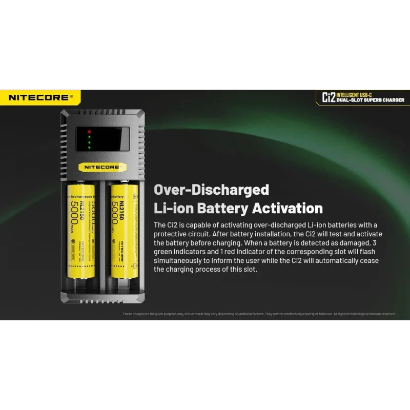 Battery charger 2-slot-ci2 nitecore