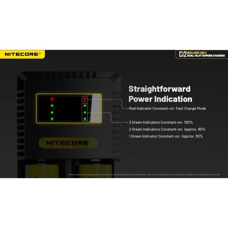 Battery charger 2-slot-ci2 nitecore