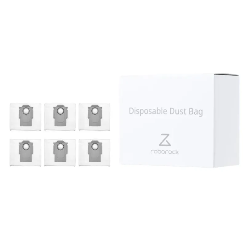 Vacuum Cleaner Accessory-ROBOROCK-Disposable Dust Bag 6pcs-White-For OC0-Q70+-Q70 Max+-OC5-Q75+-Q75 Max+-Q55+-O35-S75 MaxV