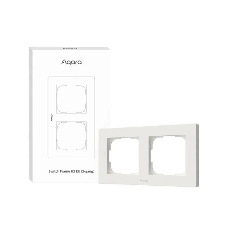 Smart switch frame h2 ,2-gang,-white fe-x01d-w aqara