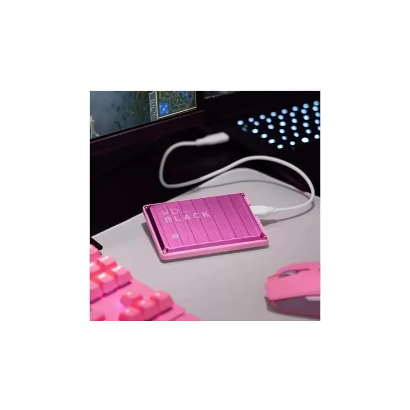 External HDD-WESTERN DIGITAL-P10 Game Drive-WDBA2W0020BPK-WESN-2TB-USB 3.2-Colour Pink-WDBA2W0020BPK-WES1