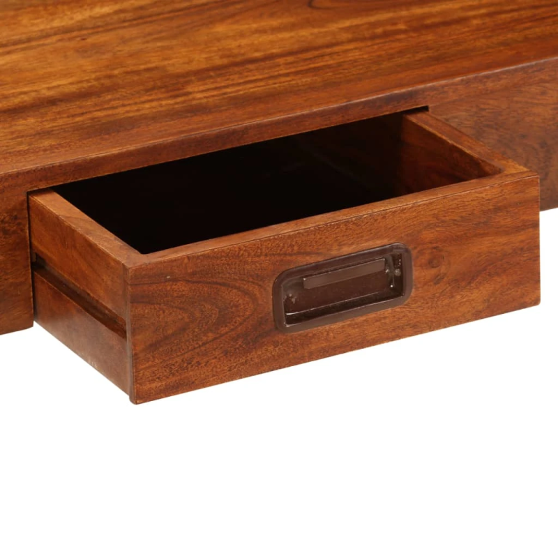 vidaXL rakstāmgalds, 110x50x76 cm, akācijas masīvkoks, medus apdare