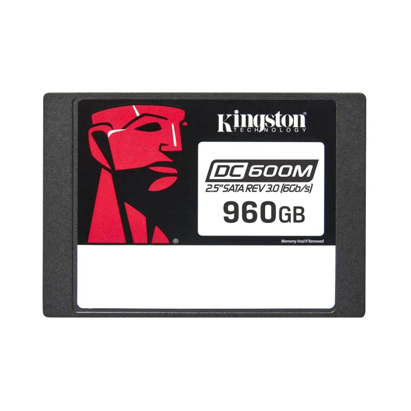 SSD-KINGSTON-DC600M-960 GB-1752xTBW rating-MTBF 2000000 h-Read speed 560 MB-s-Write speed 530 MB-s-Serial ATA