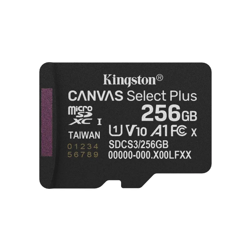 Memory micro sdxc 256gb uhs-i-w-adapter sdcs3-256gb kingston