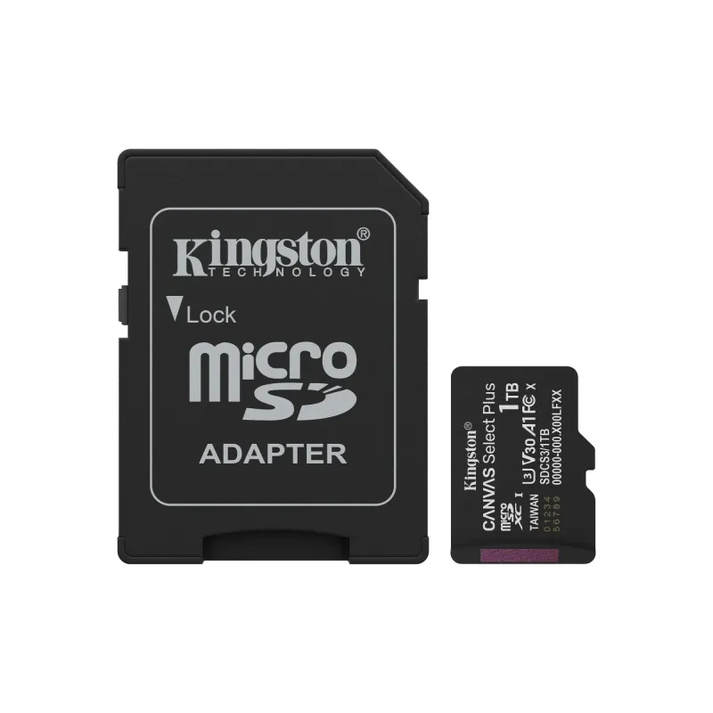 Memory micro sdxc 1tb uhs-i-w-adapter sdcs3-1tb kingston
