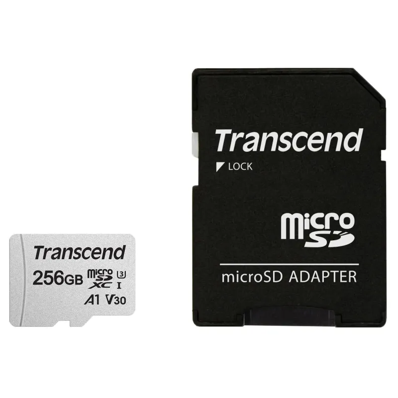 Memory micro sdxc 256gb w-adap-c10 ts256gusd300s-a transcend