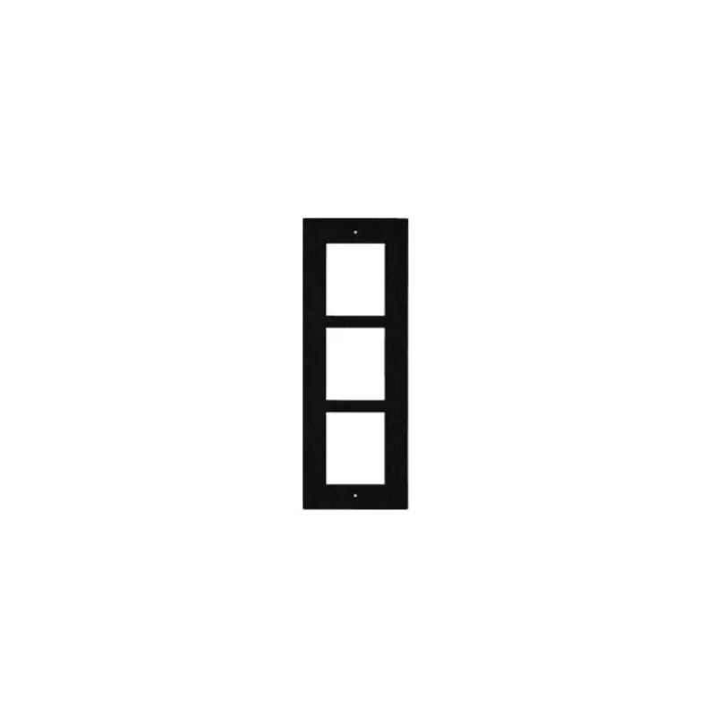 Entry panel 3mod. flush frame-black- ip verso 9155013b 2n