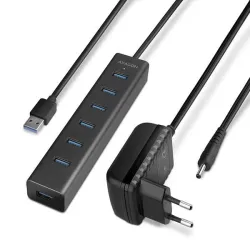 I-o hub usb3.0 7port charging-w-ac 1.2m hue-sa7bp axagon
