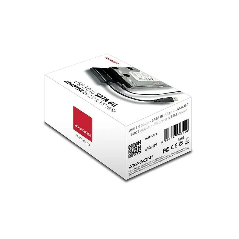 Ssd acc adapter usb3.0-sata-0.2m adsa-fp3 axagon