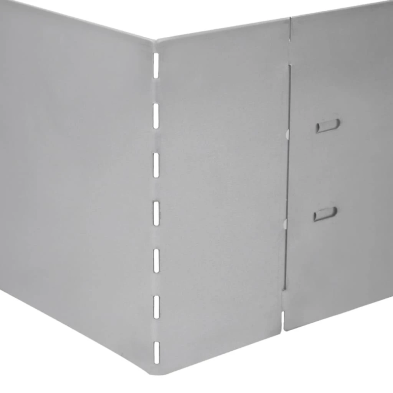 vidaXL zāliena apmales, 15 gab., cinkots tērauds, 100x20 cm