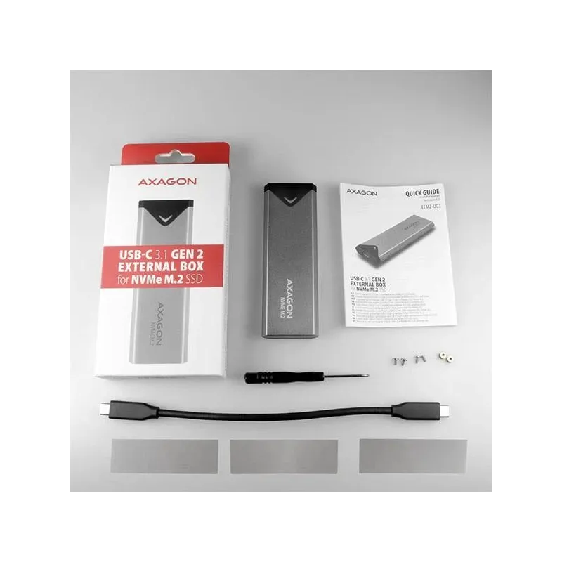 Ssd acc enclosure m.2 nvme-usb-c eem2-ug2 axagon