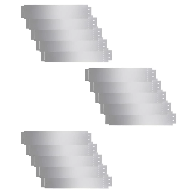 vidaXL zāliena apmales, 15 gab., cinkots tērauds, 100x20 cm