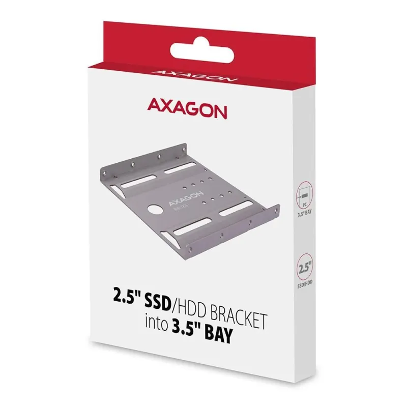 Ssd acc bracket 2.5 to 3.5-grey rhd-125s axagon