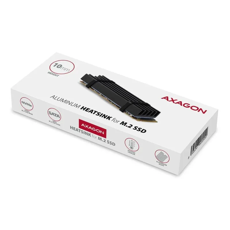 Ssd acc cooler m.2 2280-10mm clr-m2l10 axagon